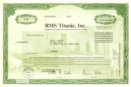 RMS Titanic, Inc., 1994